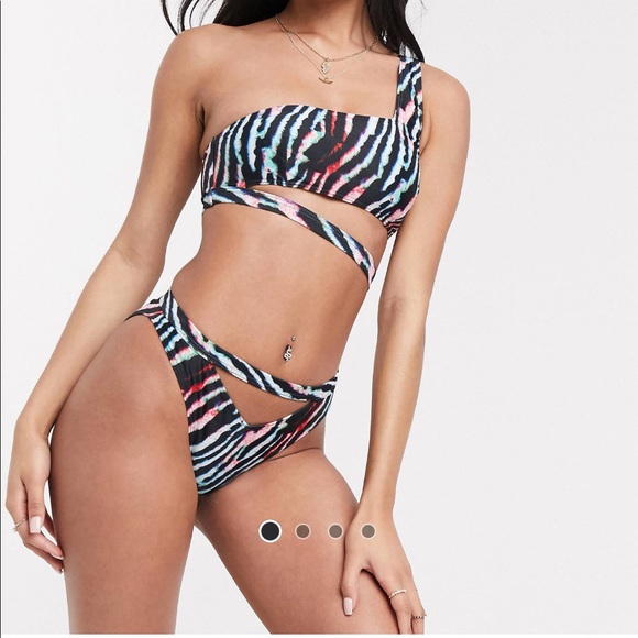 Multicolored Zebra Print Bikini - Picture 6 of 6